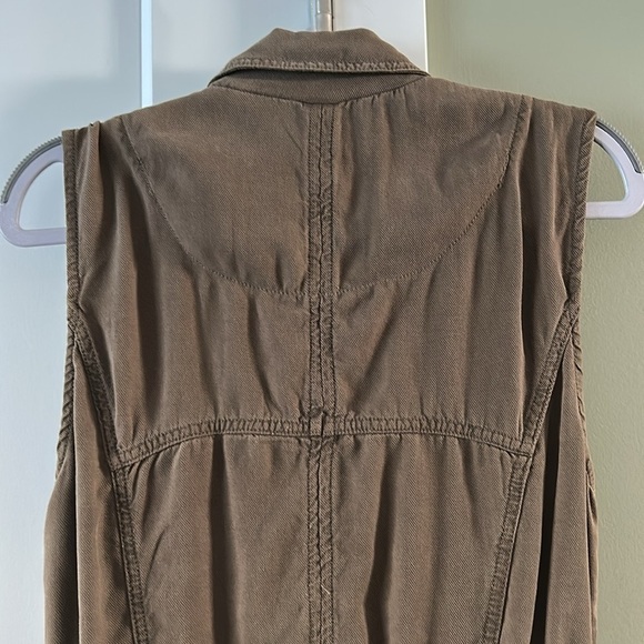 cream Utility Style Vest / Dress - Picture 11 of 15